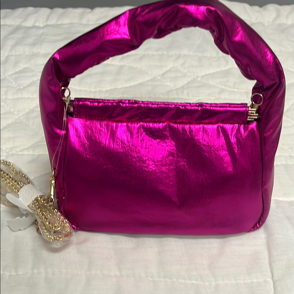 Urban Expressions Pink Shoulder Bag with Ruched Design